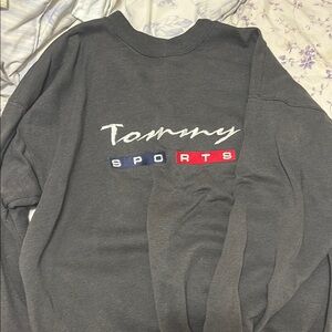 Tommy Hilfiger Gray Crewneck Sweater with Classic Logo